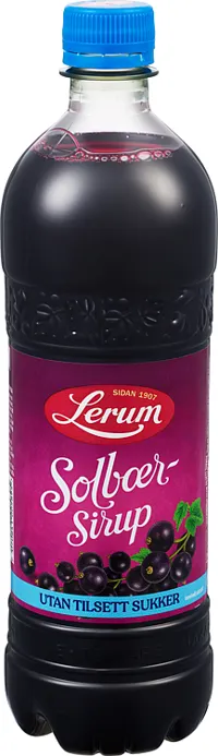 Solbærsirup Utan Tilsett Sukker 0.75l Lerum