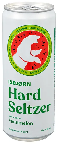 Isbjørn Hard Seltzer Vannmelon 0.33l Bx