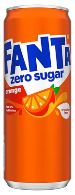 Fanta Zero Sugar Orange 330ml Sleek Bx