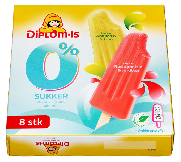 DIPLOM-IS 0% SUKKER 8STK