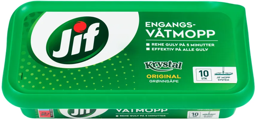 JIF ENGANGSVÅTMOPP KRYSTAL ORIGINA 10PCS JIF ENGANGSVÅTMOPP KRYSTAL ORIGINA 10PCS