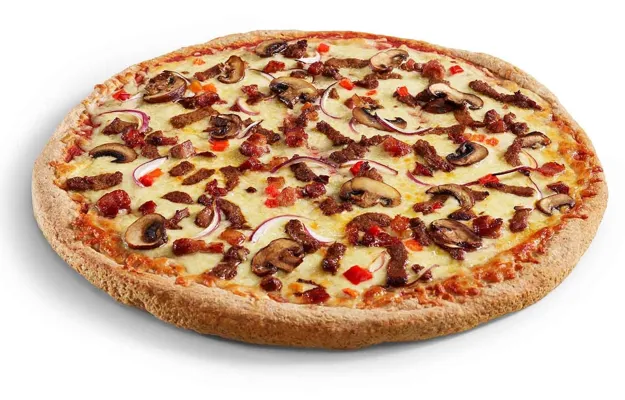 PIZZABUNN GROV 40CM M/SAUS, PREBAKT TYPE PIZZABUNN GROV 40CM M/SAUS, PREBAKT TYPE