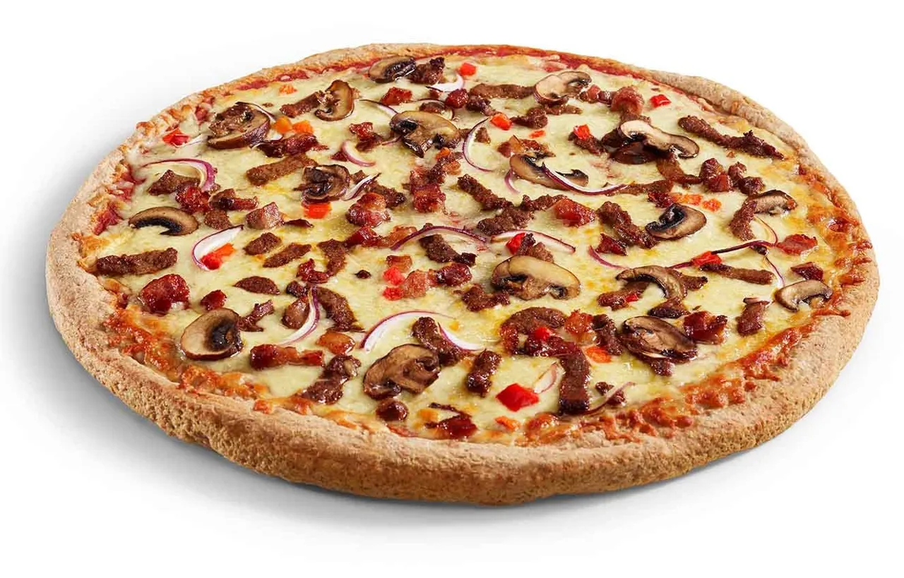 PIZZABUNN GROV 40CM M/SAUS, PREBAKT TYPE