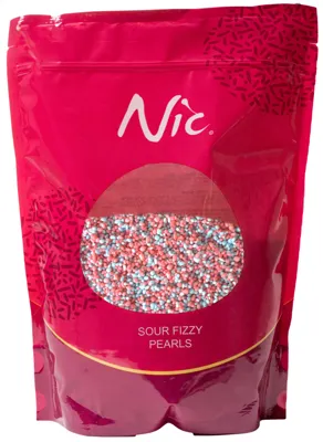 Nic Strøssel Sour Fizzy Perler, 1 Kg