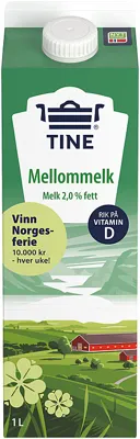 Tine Mellommelk 1l