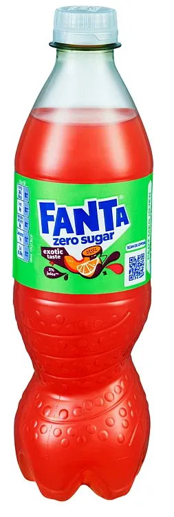 FANTA ZERO SUGAR EXOTIC 500ML FLASKE FANTA ZERO SUGAR EXOTIC 500ML FLASKE
