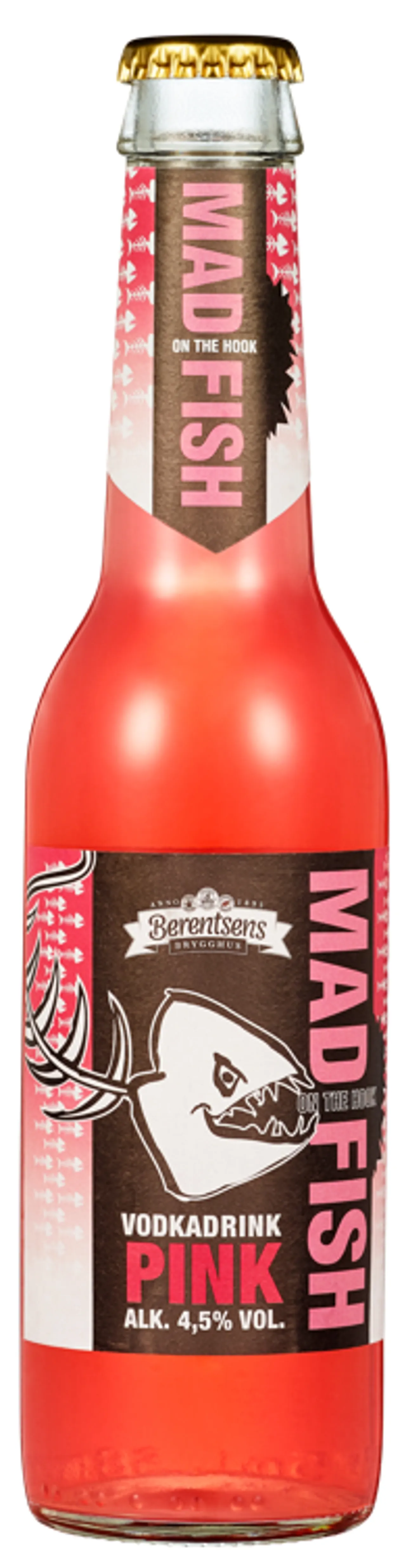 MAD FISH VODKA PINK 4,5% 27,5CL