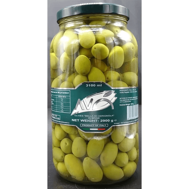 OLIVEN GRØNN BELLA DI CERIGNOLA 3,10L GLASS ANTICA