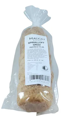 SPIRALLOFF GROV OPPSKJÆRT 400G HAUGLI BAKERI SPIRALLOFF GROV OPPSKJÆRT 400G HAUGLI BAKERI