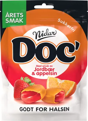 Doc' Årets Smak Jordbær & Appelsin 50g