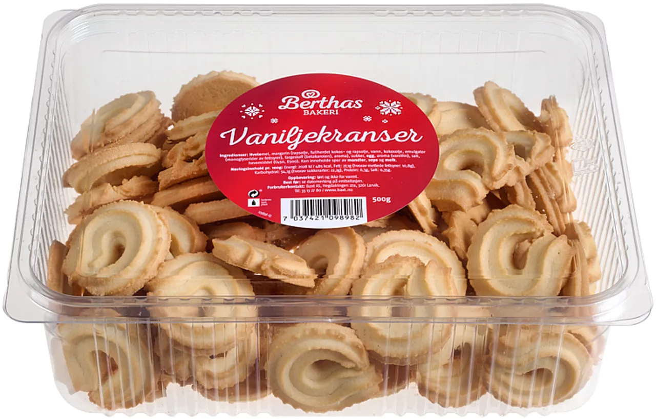 VANILJEKRANSER 500G BERTHAS