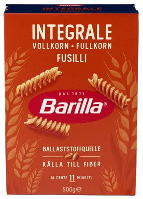 BARILLA PASTA FUSILLI FULLKORN 500G BARILLA PASTA FUSILLI FULLKORN 500G