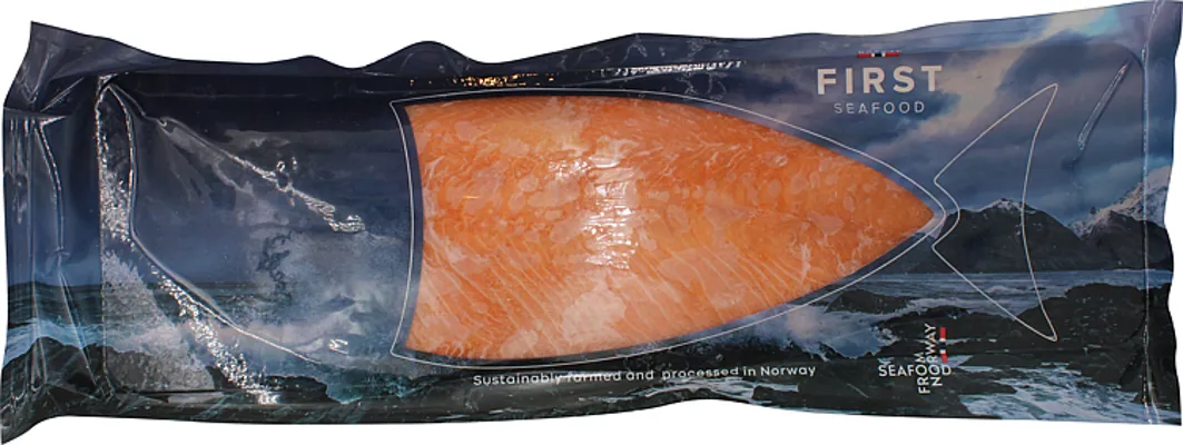 Røkt Laks Skivet, Vac, 1kg, Fryst