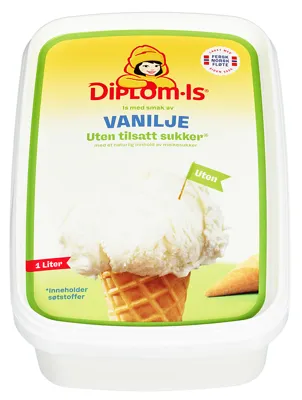 Vanilje Uten Tilsatt Sukker 1l Diplom-Is