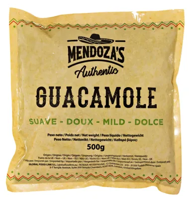 MENDOZAS GUACAMOLE MILD POSE 500G MENDOZAS GUACAMOLE MILD POSE 500G