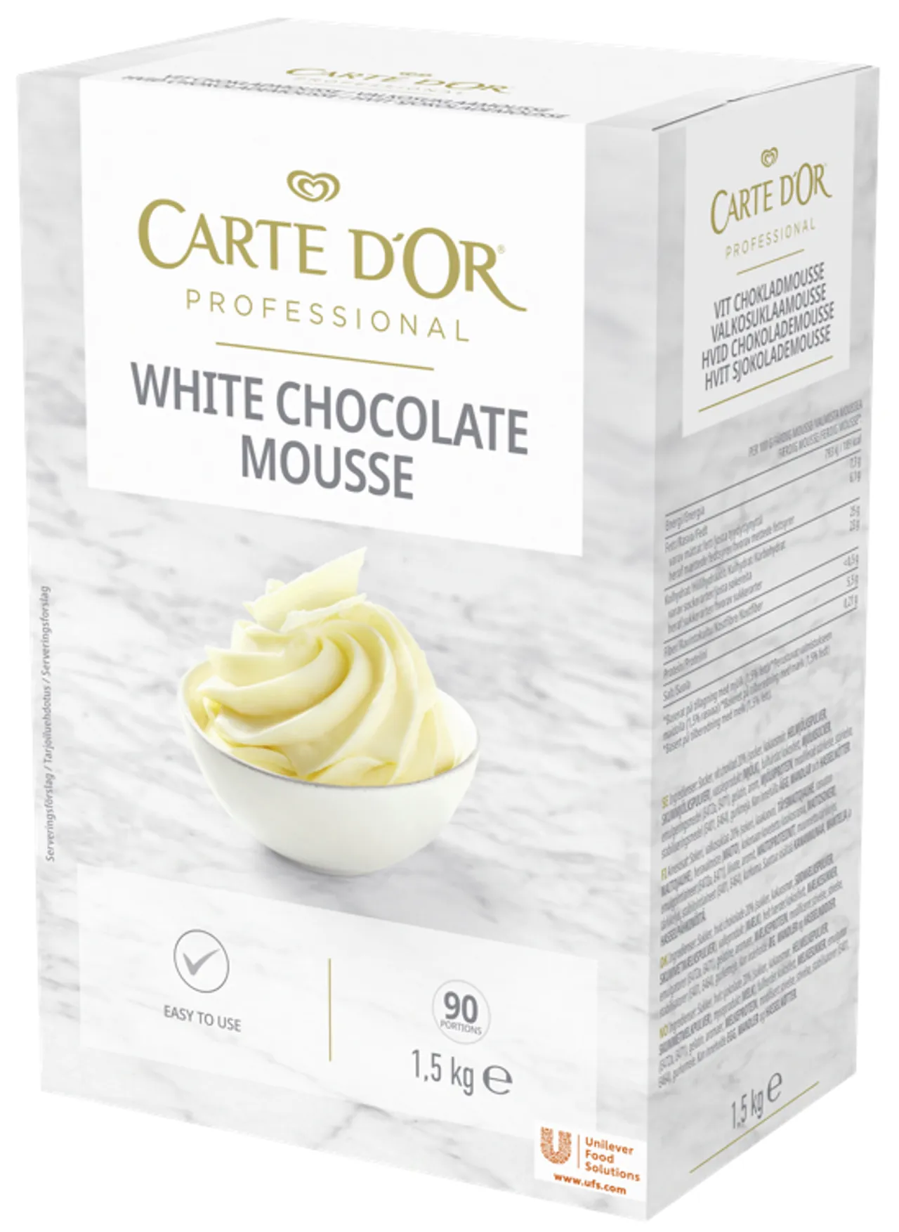 HVIT SJOKOLADEMOUSSE 1,5KG PULVER CARTE D'OR