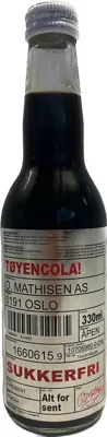 Tøyen Cola Sukkerfri 330ml Fl Tøyen Mineralvann Fabrikk