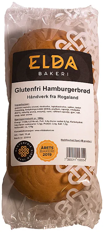 GLUTENFRI HAMBURGERBRØD 2PK 160G FRYS ELDA BAKERI GLUTENFRI HAMBURGERBRØD 2PK 160G FRYS ELDA BAKERI