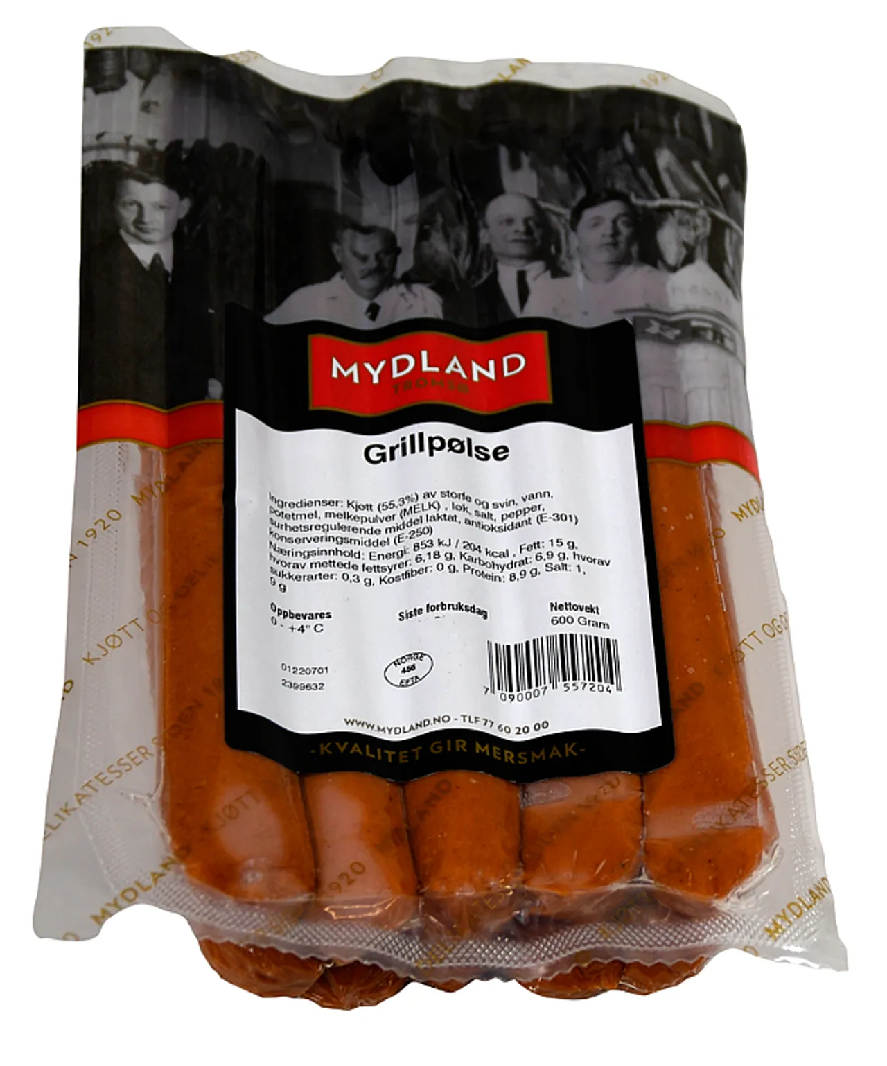GRILLPØLSER 600G MYDLAND