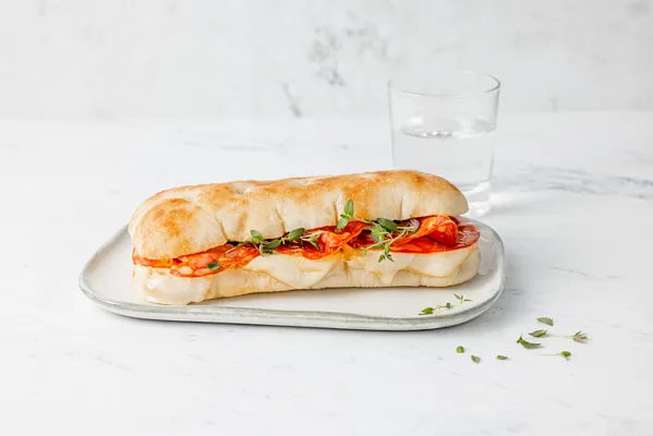 STEINOVNSBAKT PANINI SALAMI & OST 194G STEINOVNSBAKT PANINI SALAMI & OST 194G