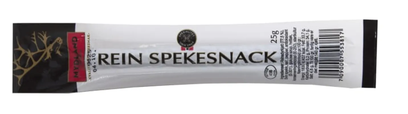 REIN SPEKESNACK 25G MYDLAND REIN SPEKESNACK 25G MYDLAND