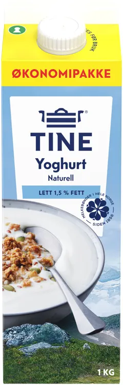 YOGHURT NATURELL 1,5% 1KG TINE YOGHURT NATURELL 1,5% 1KG TINE