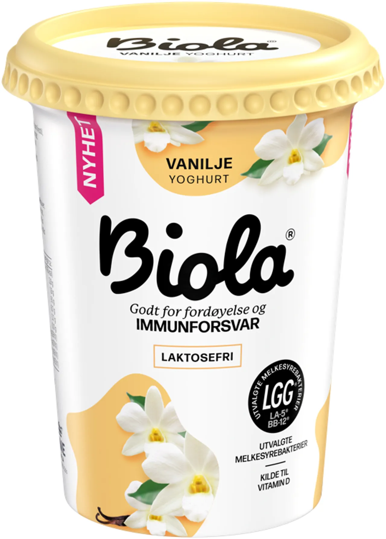 BIOLA YOGHURT VANILJE 500G TINE