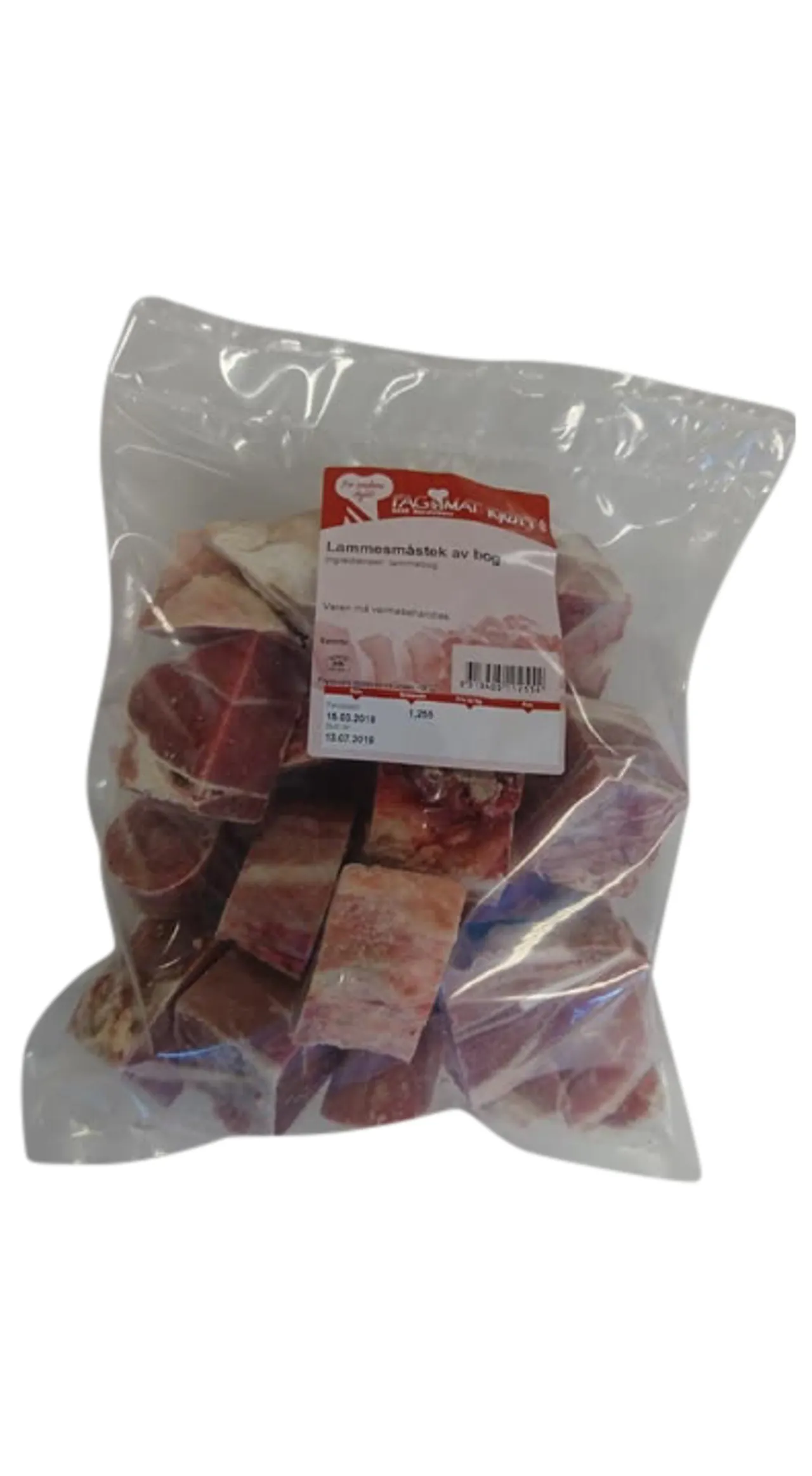 LAMMESMÅSTEK CA 1.29KG FAGMAT KJØTT