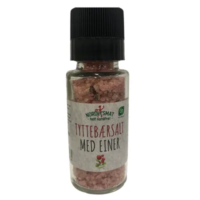 TYTTEBÆRSALT MED EINER ØKOLOGISK 100G NORDLYSMAT TYTTEBÆRSALT MED EINER ØKOLOGISK 100G NORDLYSMAT