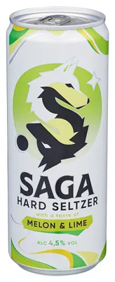 Saga Hard Seltzer - Melon & Lime 4,5% 33cl