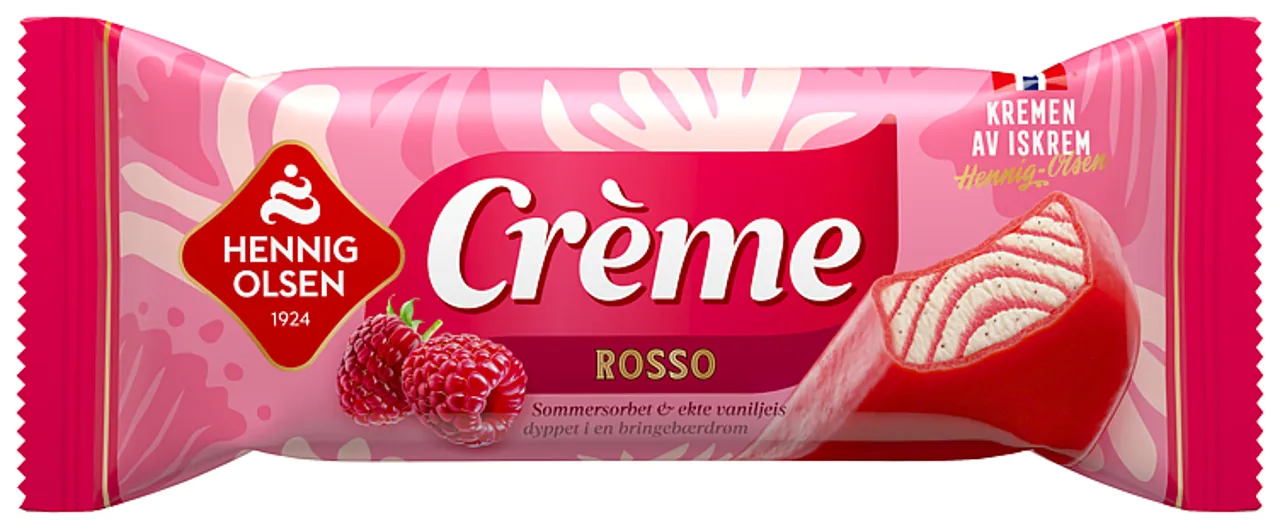CRÈME ROSSO FLØTEIS OG SORBET