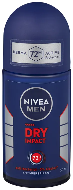 NIVEA MEN DEO DRY IMPACT ROLL-ON, 50ML NIVEA MEN DEO DRY IMPACT ROLL-ON, 50ML