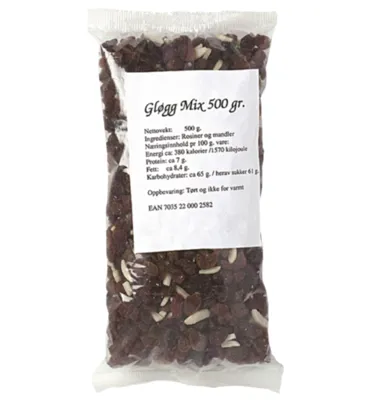 GLØGGMIX MANDLER OG ROSINER GLØGGMIX MANDLER OG ROSINER
