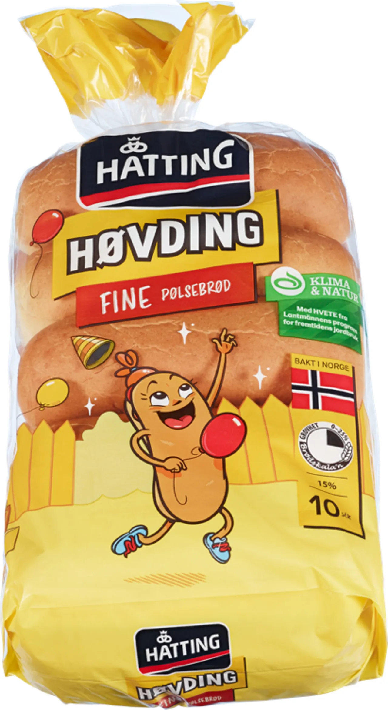 HØVDING FINE PØLSEBRØD 50GX10STK HATTING