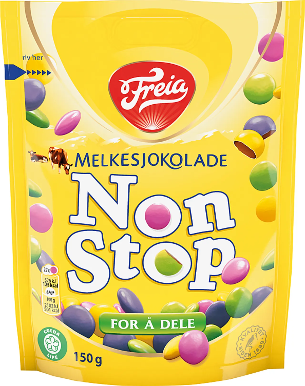 NON STOP MELKESJOKOLADE 150G FREIA