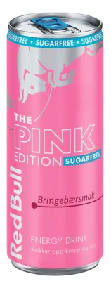 Red Bull Pink Edition Bringebærsmak Sukkerfri 250ml