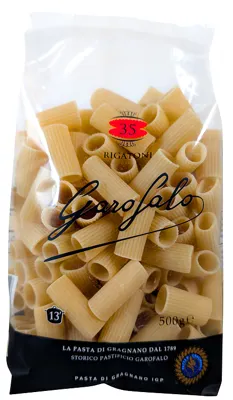 RIGATONI PASTA 500G GAROFALO RIGATONI PASTA 500G GAROFALO