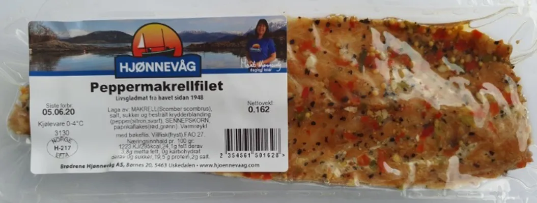 Peppermakrellfilet Ca 300g Hjønnevåg