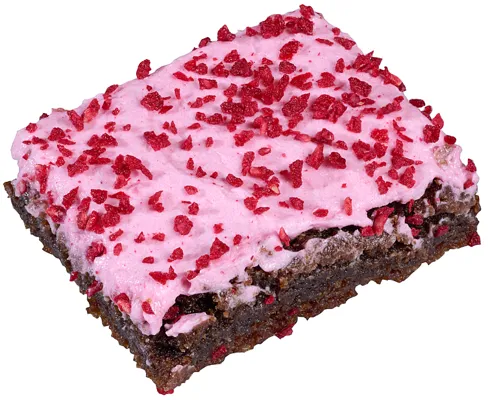 Brownie Bringebær Lakris 30biter Vegansk Delicato