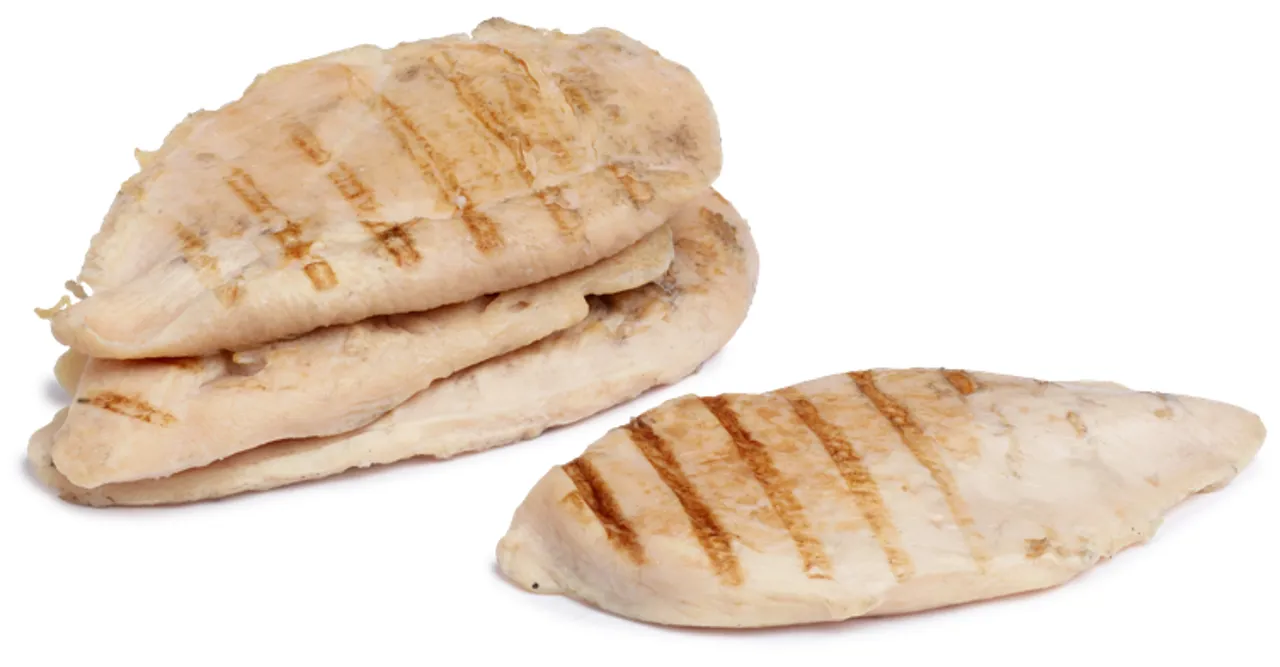 KYLLINGFILET SKÅRET FLAMMEGRILLET OG SPISEKLAR 90-110G SINGE