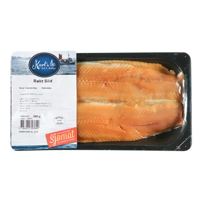 RØKT SILDEFILET CA 400G KARLS FISK & SKALLDYR RØKT SILDEFILET CA 400G KARLS FISK & SKALLDYR