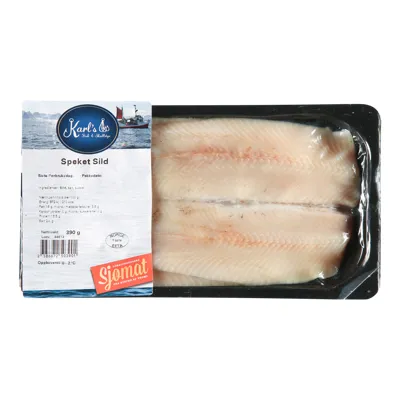 SPEKET SILDEFILET CA 400G KARLS FISK & SKALLDYR SPEKET SILDEFILET CA 400G KARLS FISK & SKALLDYR