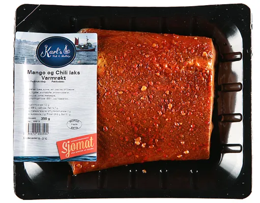 Varmrøkt Laks Chili & Mango Ca 400g Karls Fisk & Skalldyr