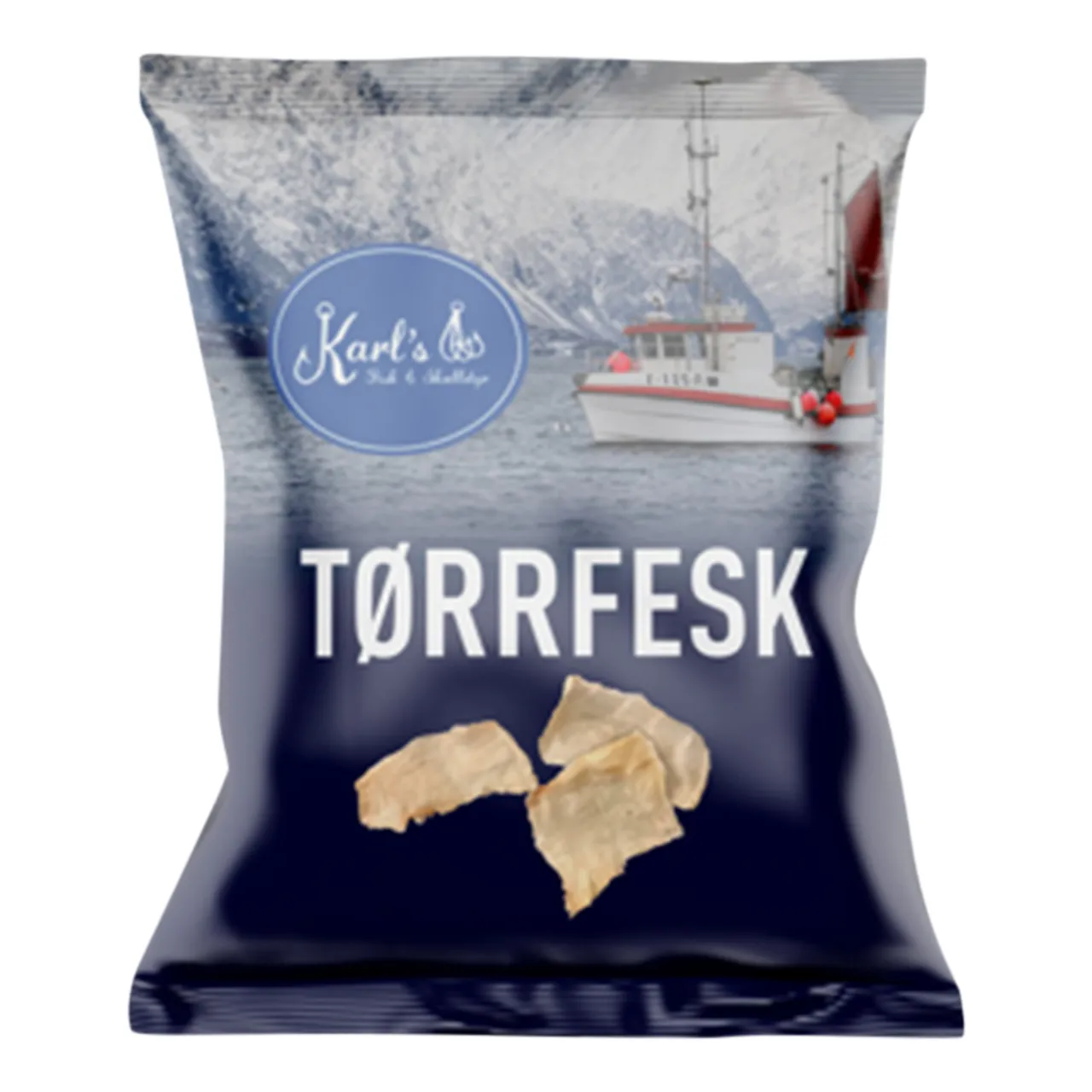 TØRRFISK SNACKS 30G KARLS FISK & SKALLDYR