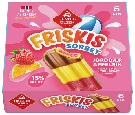 Friskis Sorbet 6stk Fruktis Og Sorbet