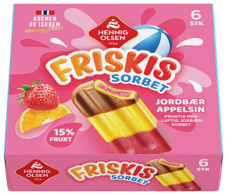 FRISKIS SORBET 6STK FRUKTIS OG SORBET FRISKIS SORBET 6STK FRUKTIS OG SORBET