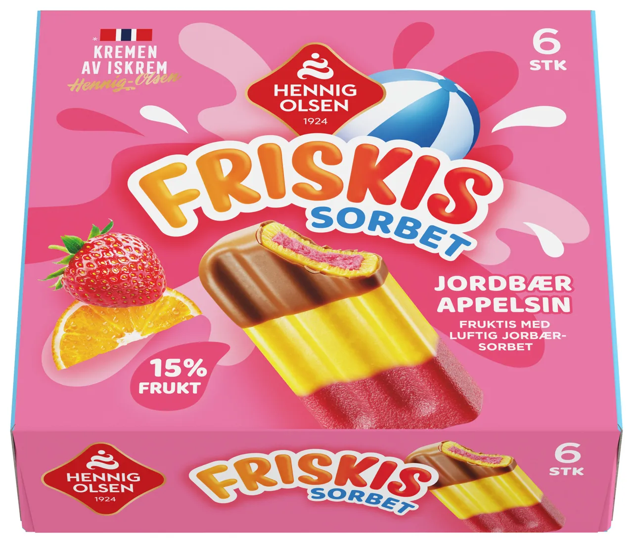FRISKIS SORBET 6STK FRUKTIS OG SORBET