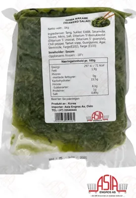 GOMA WAKAME SALAD FROZEN 12x1KG GOMA WAKAME SALAD FROZEN 12x1KG