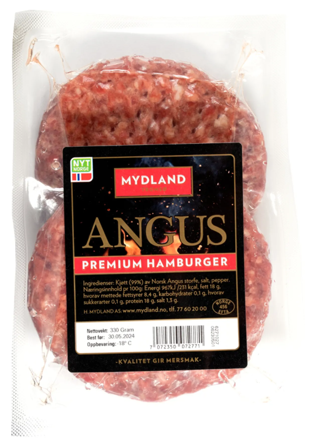 ANGUS PREMIUM HAMBURGER 2 X 165G FRYS MYDLAND