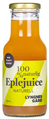 Lyngnes Gård Eplejuice Naturell 250ml Fl